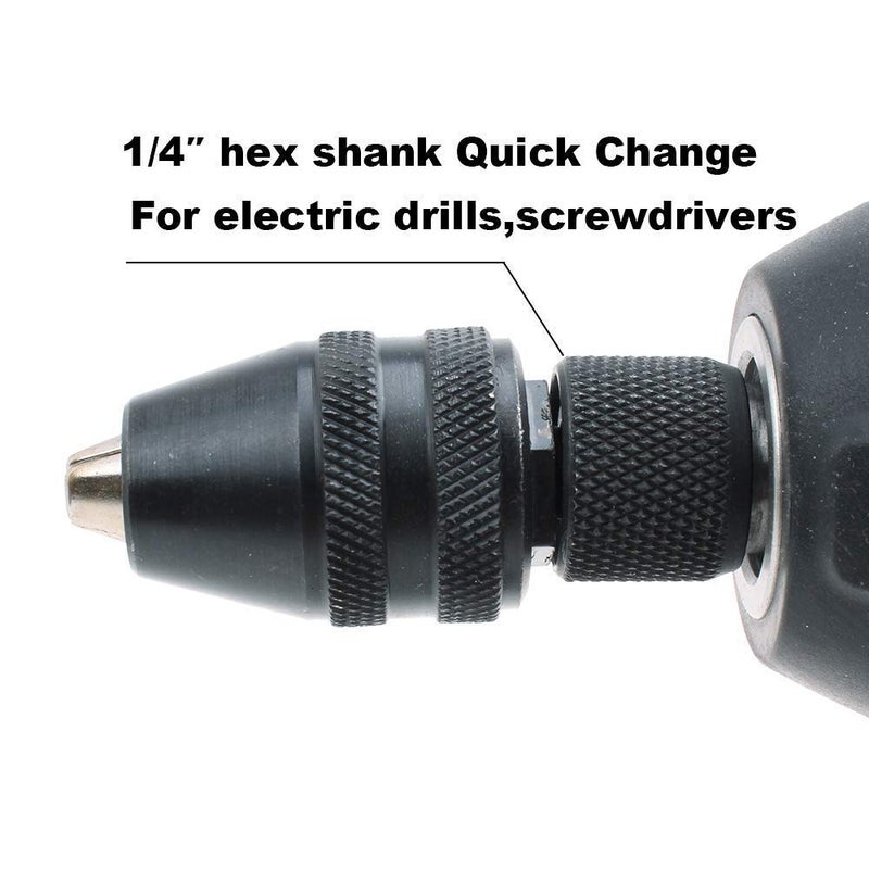 AUTOTOOLHOME 1/4-inch Hex Shank Keyless Drill Chuck for impact driver Quick Change Chuck Adapter Power Screwdriver to Drill Converter Conversion Tool - Image 3
